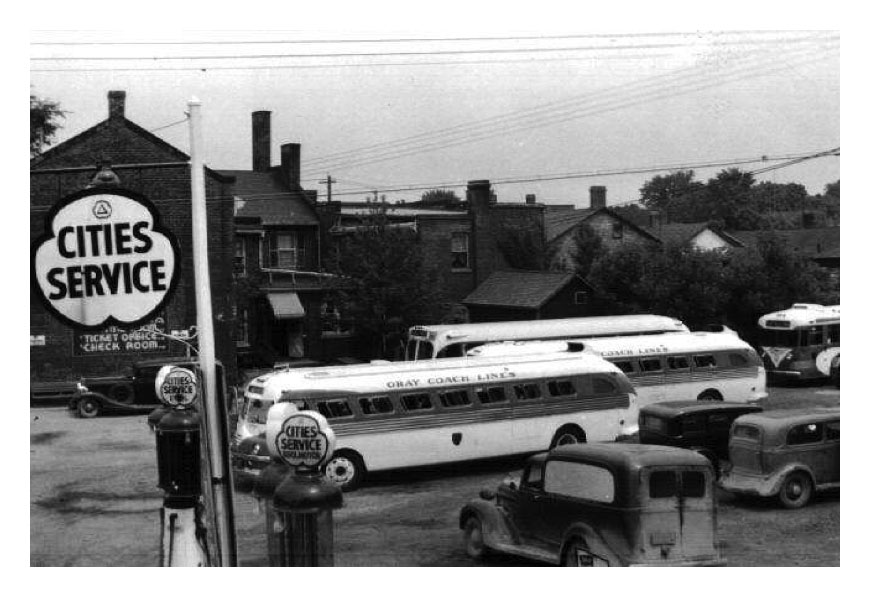 Approx. 1940s, backside of the Main Street building. Credit-Newmarket Ontario Historical Society & Gray Coach Facebook Pages